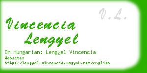 vincencia lengyel business card